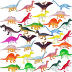 HOXBUR 64Pcs Mini Dinosaur Figures – Cake Toppers & Easter Egg Fillers