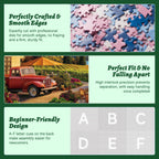 HQXXJW 500 Piece Jigsaw Puzzle – Scenic Vineyard with Hot Air Balloons & Red Truck for Adults