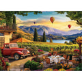 HQXXJW 500 Piece Jigsaw Puzzle – Scenic Vineyard with Hot Air Balloons & Red Truck for Adults