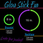 HSGUS 240 Glow Sticks Pack – Neon Party Favors & Glow Accessories