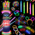 HSGUS 240 Glow Sticks Pack – Neon Party Favors & Glow Accessories