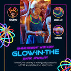 HSGUS 240 Glow Sticks Pack – Neon Party Favors & Glow Accessories