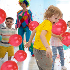 HSLCGF 24 Red Punch Balloons with Rubber Band Handle – Heavy Duty Party Favors