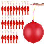 HSLCGF 24 Red Punch Balloons with Rubber Band Handle – Heavy Duty Party Favors
