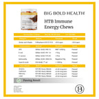BIG BOLD HEALTH HTB Immune Energy Chews – Organic Tartary Buckwheat, Chocolate Flavor, Zinc & Vitamins (60 Chews)