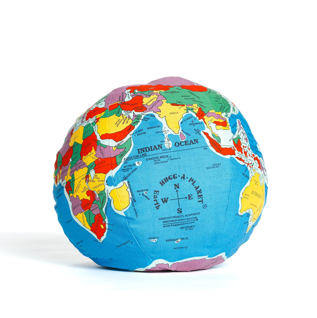 Hugg-A-Planet Classic Political Earth — Plush Globe Toy for Newborns and Up