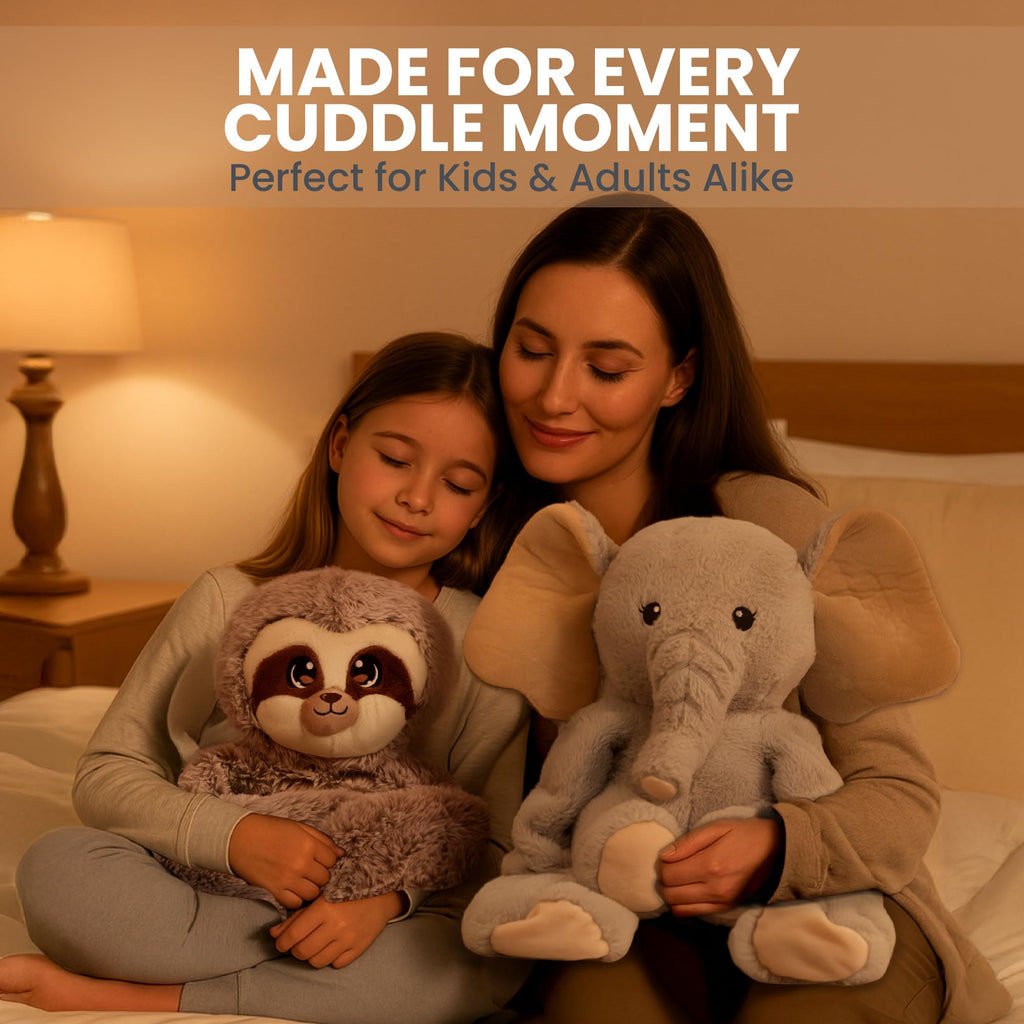 Huggle Healers Hathi Elephant Plush – 36-Inch Arm Hug, 4.5 lb Weighted Elephant Stuffed Animal