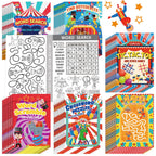 Hungdao 48 Pcs Circus Carnival Mini Activity Books | Kids Party Favors, Mazes, Word Search & More