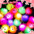 Huyamap 24-Pack LED Puffer Balls with Valentine Cards – Classroom Gifts & Party Favors