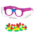 Hxezoc 12 Pcs DIY Building Bricks Glasses – Creative Kids Party Games