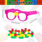 Hxezoc 12 Pcs DIY Building Bricks Glasses – Creative Kids Party Games & Favors