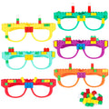 Hxezoc 12 Pcs DIY Building Bricks Glasses – Creative Kids Party Games