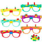 Hxezoc 12 Pcs DIY Building Bricks Glasses – Creative Kids Party Games