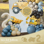 HYCSANBAO Construction Birthday Party Supplies for 2nd Birthday Boy – Backdrop, Garland & More