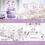 HYCSANBAO Elephant Baby Shower Decorations – It’s a Girl Theme