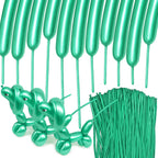 HYKJNBW 100Pcs Metallic Green Chrome 260 Balloons – Long Skinny Twist Balloons for Party Decor