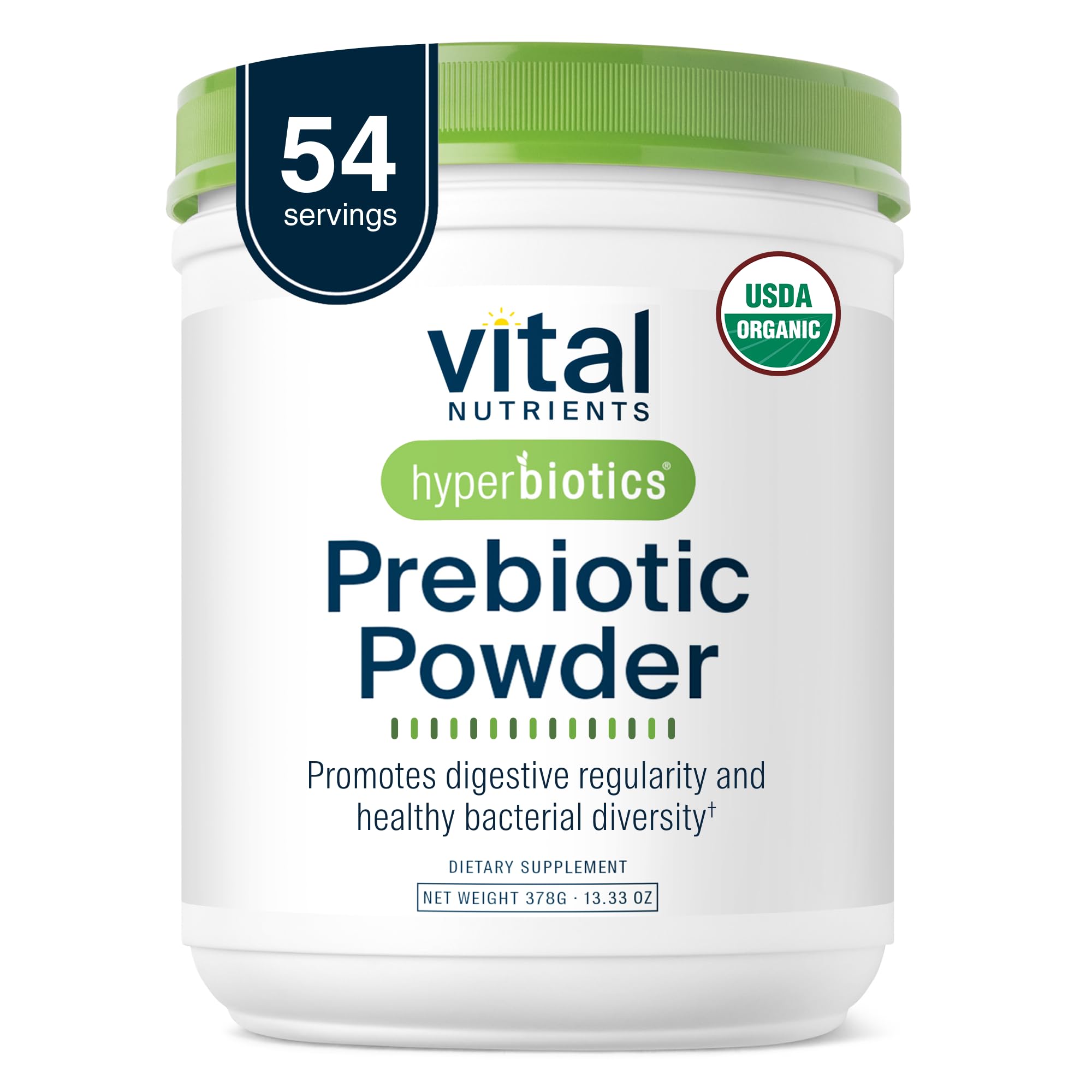Hyperbiotics Vital Nutrients Bio-Präbiotischer Faserpulver | Darmgesundheit & Verdauungsregelmäßigkeit | 54 Portionen