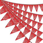 Hysilla 49ft Western Birthday Pennant Banner – Cowboy Theme Triangle Flags for Party Decor