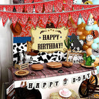 Hysilla 49ft Western Birthday Pennant Banner – Cowboy Theme Triangle Flags for Party Decor
