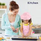 IAGBIBUI Kids Apron and Chef Hat Set – 30 Pieces, Adjustable for Ages 6-13, Multicolor
