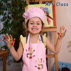 IAGBIBUI Kids Apron and Chef Hat Set – 30 Pieces, Adjustable for Ages 6-13, Multicolor