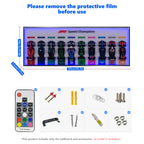 iCUANUTY Display Wallboard for Lego F1 66802 Pack – RGB LED Lights, 22 Modes, Wall Mount