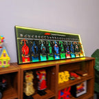 iCUANUTY Display Wallboard with RGB LED Lights for Lego Speed Champions F1 10-in-1