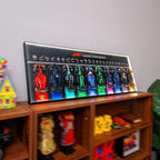iCUANUTY Display Wallboard with RGB LED Lights for Lego Speed Champions F1 10-in-1