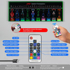 iCUANUTY Display Wallboard with RGB LED Lights for Lego Speed Champions F1 10-in-1