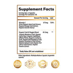 Ideal Infusion Whole Food Vitamin C Complex - 675mg Organic Plant-Based