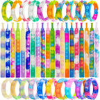 IERKEIE 60 Pcs Pop Bubble Fidget Bracelets – Sensory Wristbands for Party Favors