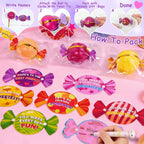 iGeeKid 28-Pack Glitter Stress Balls with Valentine Cards – Classroom Prizes & Party Favors