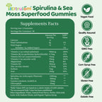 IIEltruiom Spirulina Gummies - Organic 2500mg Spirulina | Vegan, Non-GMO, Gluten Free, 120 Gummies