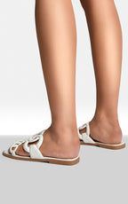 Comfortable Flat Sandals with Double Leather Chain For Women