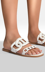 Comfortable Flat Sandals with Double Leather Chain For Women