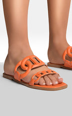 Comfortable Flat Sandals with Double Leather Chain For Women