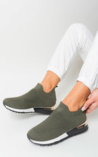 Slip On Sock Wedge Trainers