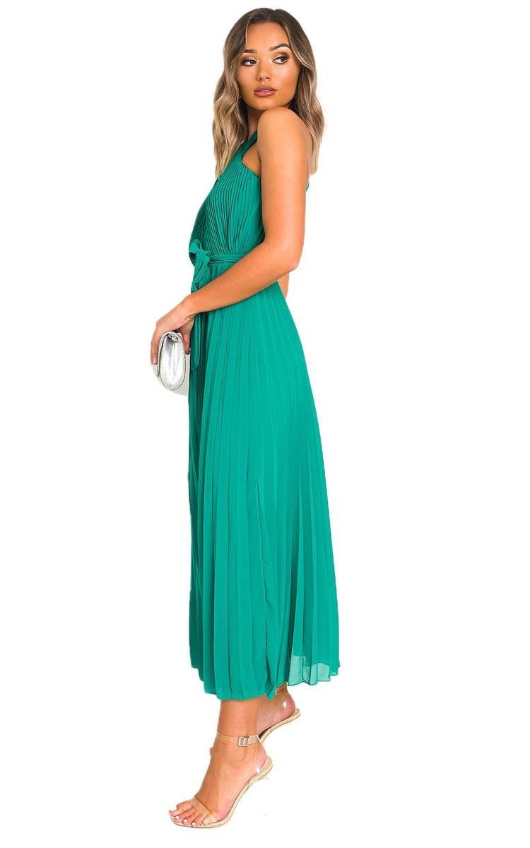 Pleated Crossover Maxi Dress Form Women