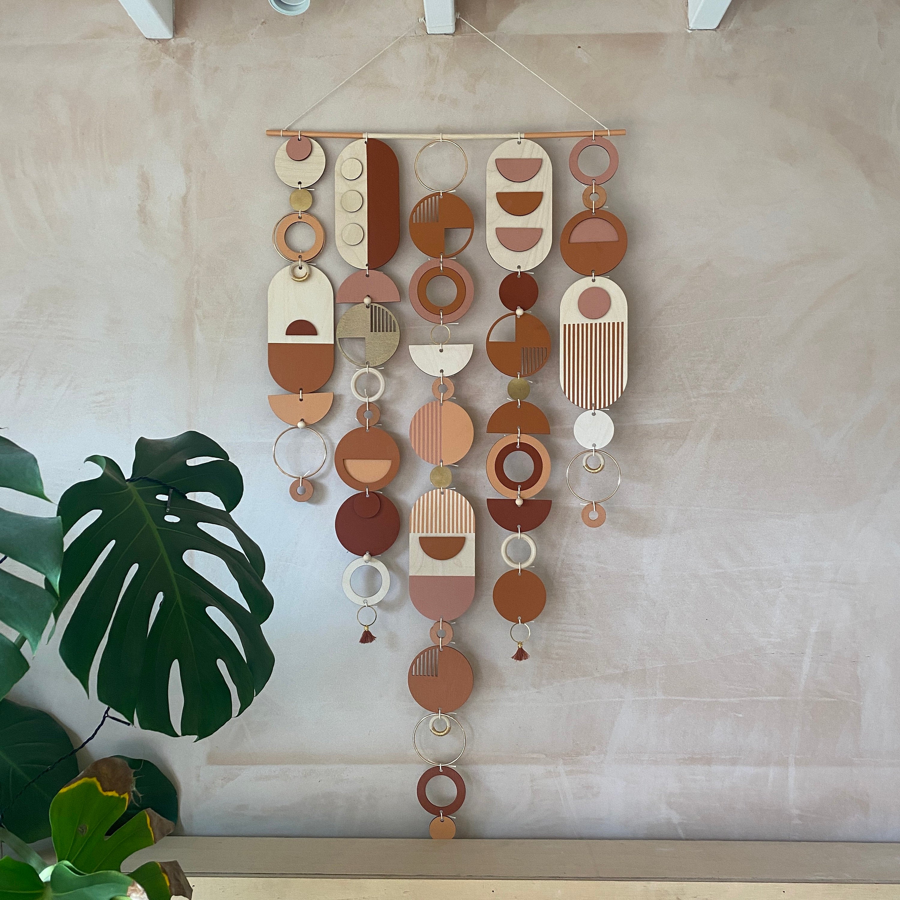 Large Modern Wall Art - Geometric Artwork - Minimal Home Decor - New Home Trend - Large Centre Piece Art - Big Wall Tapestry - Warm Tones