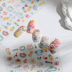Hello Claws | Lovely Drawing Embossed Pattern Design Nail Deco Sticker