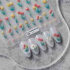 Hello Claws | Spring Tulip Flower Star 5D Embossed Pattern Design Nail Deco Sticker