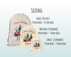 Personalised Christmas Sack - Santa Sack for Kids Presents Xmas Tree and Truck Design Stocking Christmas Eve Bag Box for Girls & Boys XS047