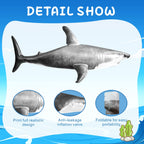 ILEISURELY 3PCS Inflatable Shark Pool Toys – 25 Inch Shark Party Decor for Kids & Adults