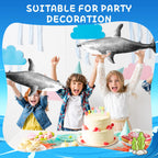 ILEISURELY 3PCS Inflatable Shark Pool Toys – 25 Inch Shark Party Decor for Kids & Adults