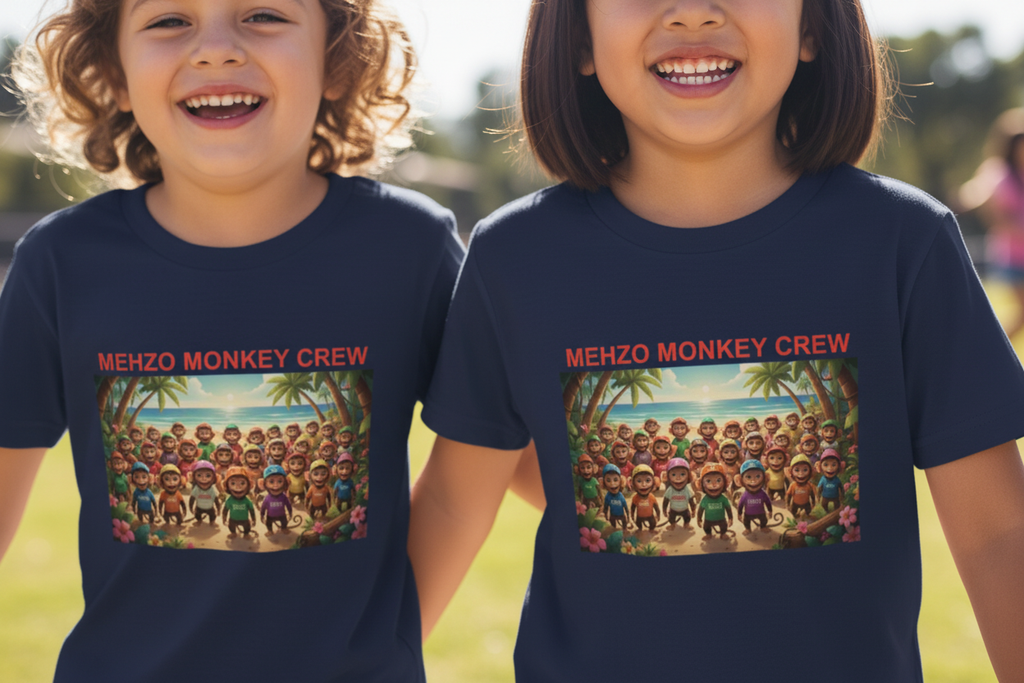 MEHZO Monkey Crew Classic Baby Crewneck T-shirt