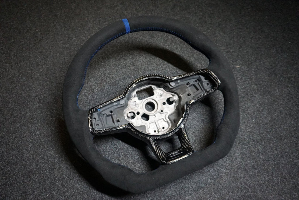 Volkswagen Polo MK6 AW1 Bespoke Custom Alcantara / Leather Steering Wheel (CUSTOM / GTI / R Line / GT 2018 - 2021 Models)