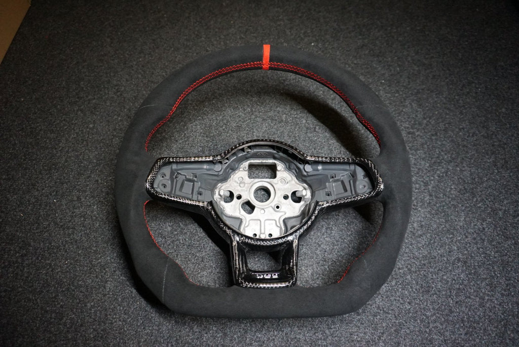 Volkswagen Polo MK6 AW1 Bespoke Custom Alcantara / Leather Steering Wheel (CUSTOM / GTI / R Line / GT 2018 - 2021 Models)