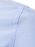 Men's Casual Slim Cotton Oxford Solid Color Large Size Bottom Shirt Long Sleeves