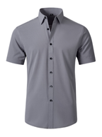 Men's non-iron wrinkle-resistant short-sleeved shirt