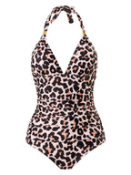 Women's Plunge Halter One-piece Swimsuit